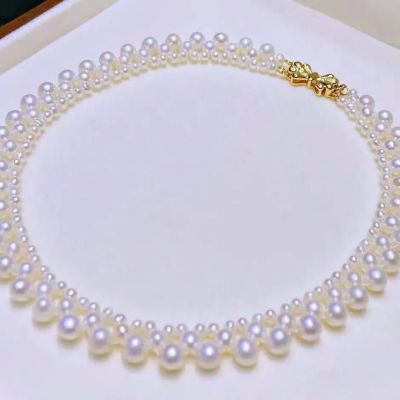 迪丽热巴同款项链淡水珠珍珠项链新款女法式复古细珍珠颈链少女