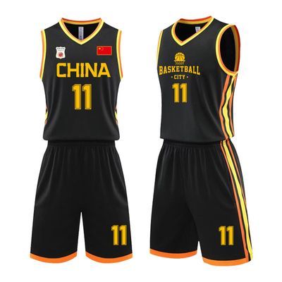 中国队全套定制队服篮球服男女学生比赛班服训练背心11号五分无袖