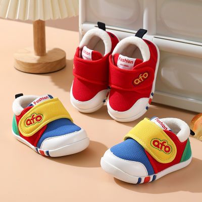 婴儿冬款女宝宝鞋子0-1-3岁加绒保暖学步鞋防掉防滑男婴幼儿童鞋