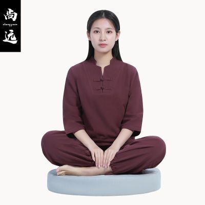 尚远禅修居士服夏季男女同款中国风唐装复古瑜伽服茶服修行打坐服