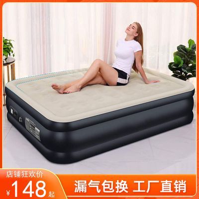 新款自动充气床垫加高加厚气垫床单人双人户外家用折叠便携懒人床