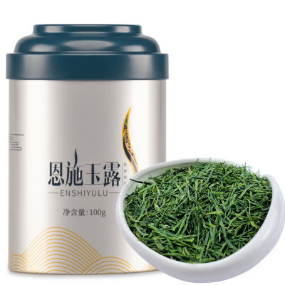 2024湖北恩施玉露硒茶蒸青茶叶恩施富硒绿茶明前特级玉露精选罐装