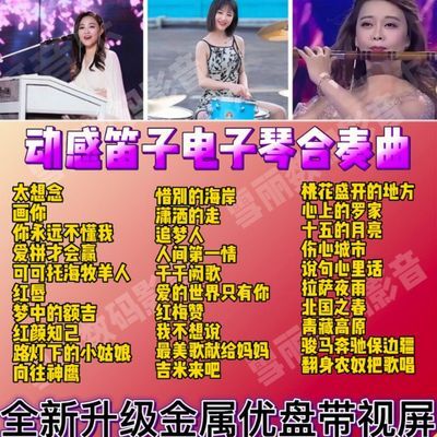 2024新款电子琴笛子架子鼓伴奏重低音车载u盘音乐dj纯音乐最新mp3