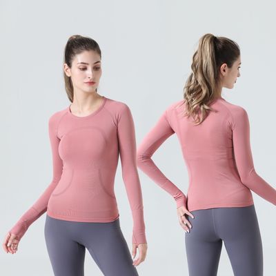 2.0新款女子瑜伽长袖T恤跑步 SWIFT SPEED上衣运动透气健身瑜伽服