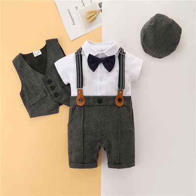 samgami baby男宝宝绅士套装礼服英伦风婴儿衣服男孩1岁儿童秋装