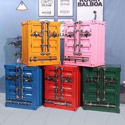 工业风收纳箱柜子餐边柜酒店包厢备餐铁艺集装箱酒柜茶水柜储物柜