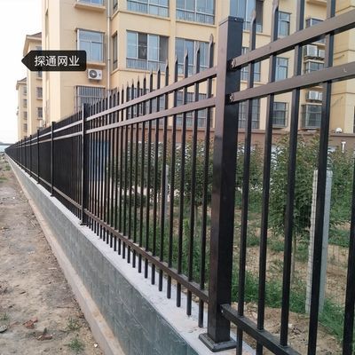 黑色锌钢铁艺栏杆学校别墅小区栅栏庭院篱笆花园隔离围栏