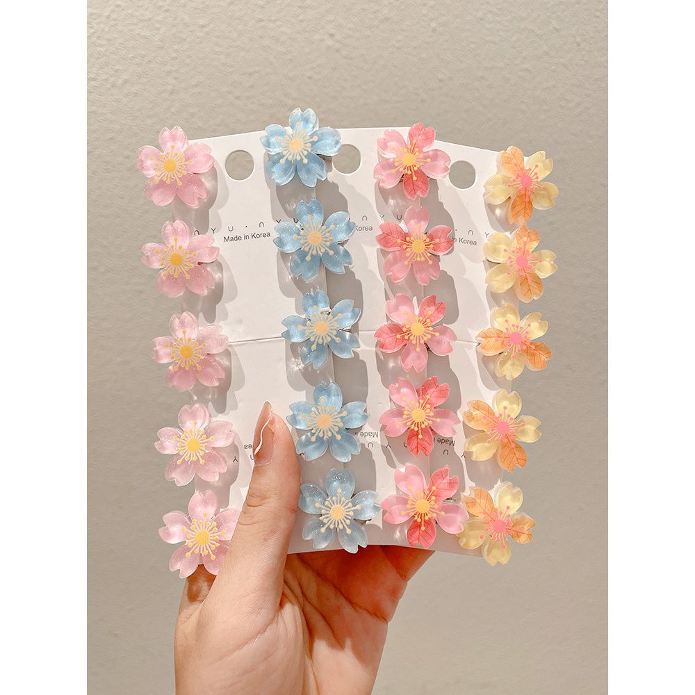 Children's cute cherry blossom hairpin hair accessories 2022 new side bangs clip headdress little girl broken hair hairpin