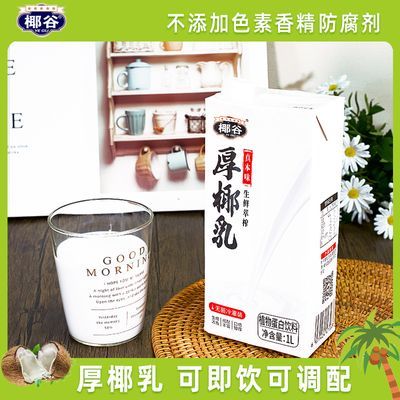 椰谷厚椰乳椰子汁浓厚椰浆生椰拿铁椰奶 咖啡商用原料家用1L*2盒