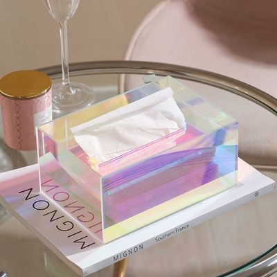炫彩创意轻奢亚克力纸巾盒家用客厅茶几办公桌高级感餐巾抽纸盒