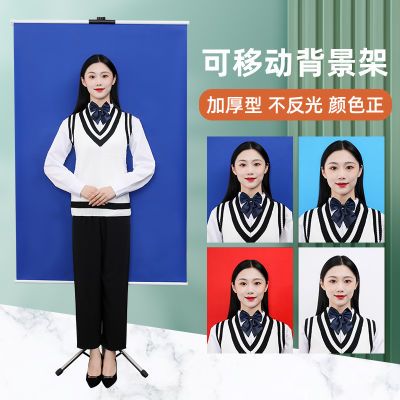 可移动背景架证件照背景布寸照拍照背景T型架厚摄影加厚无纺布