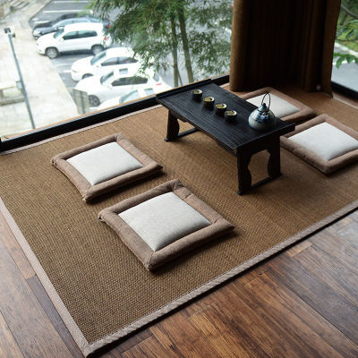 日式竹编织客厅卧室地毯竹地毯定制飘窗垫窗台垫榻榻米地垫子定做