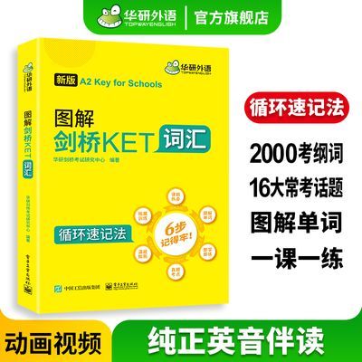 图解剑桥KET词汇备考2024改革版剑桥英语通用ket核心词汇华研外语