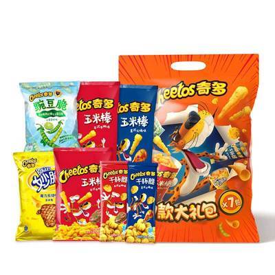 奇多爆款浓郁肉香零食大礼包413克 休闲零食