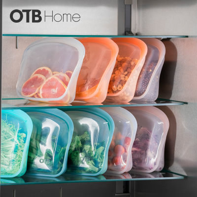 OTB硅胶保鲜袋密封食品级冰箱存储袋家用塑封袋矽胶收纳分装袋子