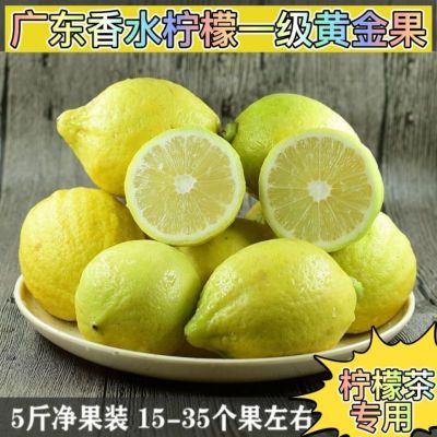 湛江无籽香水柠檬0辐合法无籽新果柠檬茶专用现摘青柠檬鲜果薄皮