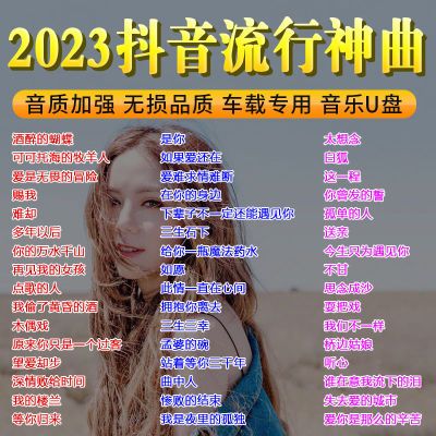 2023抖音流行新歌U盘网红超火热歌精选榜单音视频MP3车载音乐优盘