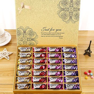 德芙巧克力礼盒装牛奶送女友女老婆浪漫生日214情人节礼物创意