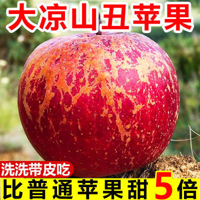 【超甜】大凉山冰糖心丑苹果新鲜应季水果红富士苹果批发整箱包邮
