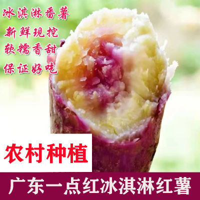 南沙一点红番薯冰淇淋红薯紫心花心冰激凌薯广东沙地冰淇淋番薯