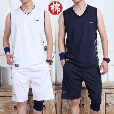 篮球服套装男休闲宽松健身跑步运动套装训练比赛队服定制印字球衣
