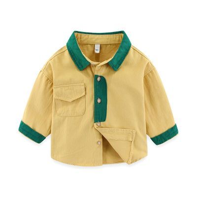 男童春装衬衫2023新款洋气宝宝长袖上衣1-4岁男孩帅气纯棉