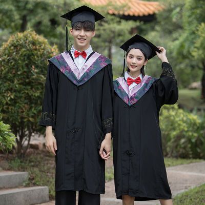 高端学士服大学生男女毕业季拍照服装高中毕业服文科博士服学位服