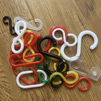 塑料零食小挂钩 食品袋子S小挂钩超市货架展示吊钩 g型塑料钩批发