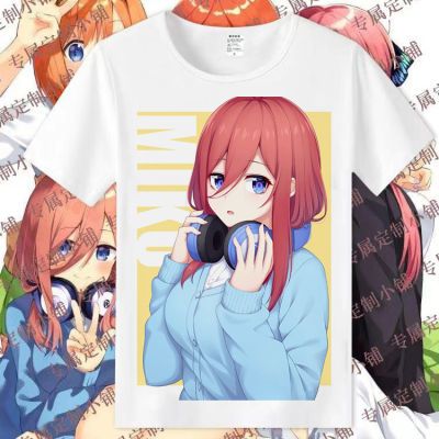 五等分的花嫁动漫中野三玖春夏季短袖t恤男女学生二次元百搭上衣