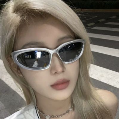 新款Y2K千禧辣妹GM太阳镜男女通用旅游眼镜未来感明星刘宪华墨镜