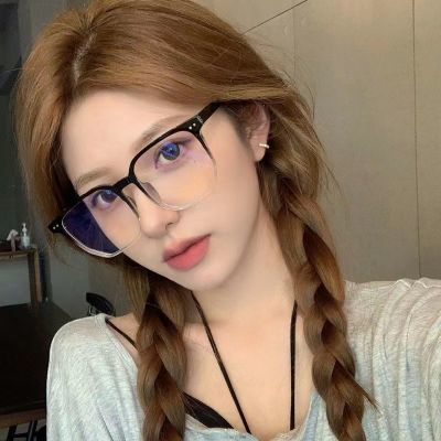 纯欲日系大框黑框眼镜男女通用显瘦ins眼镜框近视防蓝光平光镜