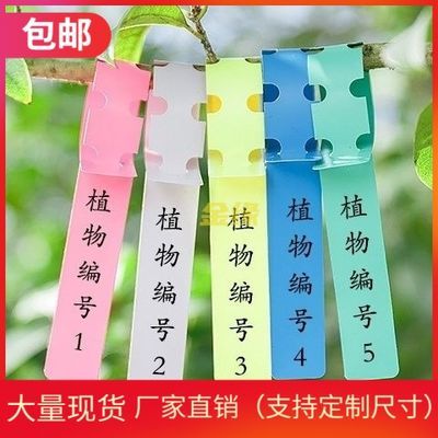 PVC防水环套标签植物标签苗木园艺标签塑料彩色树木花卉挂牌