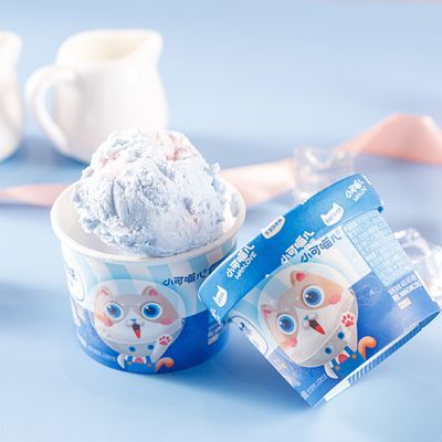 5杯小可喵儿梦幻星球 儿童健康营养添加DHA草莓味雪糕冰淇淋