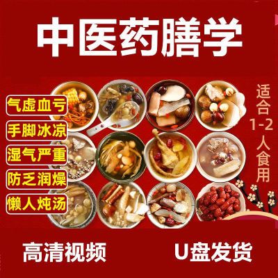 中医药膳视频教学U盘养生教程高清视频教学usb