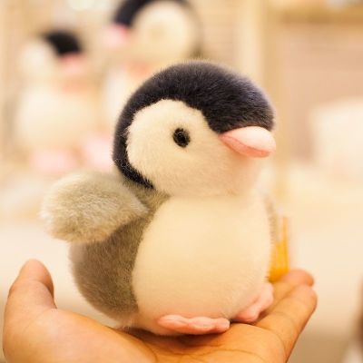 正版可爱小企鹅刚出生公仔毛绒玩具包包钥匙扣仿真企鹅挂件送女孩