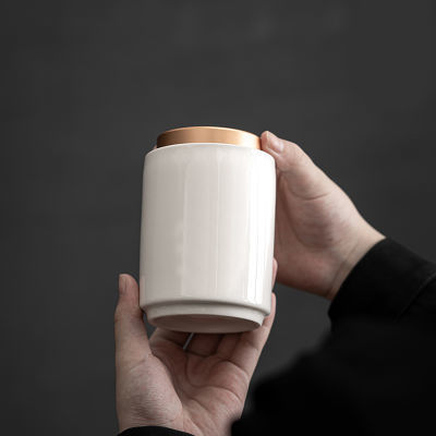 德化陶瓷密封罐小号茶叶罐茶仓鲜花奶茶干果储存便携旅行零食白瓷