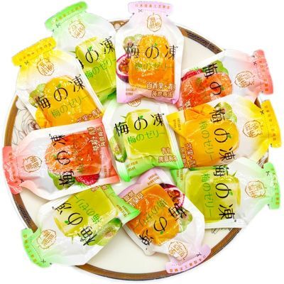溜溜梅梅冻400g包装草莓味百香果味梅汁布丁日本蒟蒻果冻办公零食