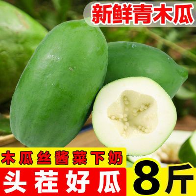 【高品质】5/8斤广西青木瓜孕妇下奶新鲜木瓜丁酸水果整箱包邮