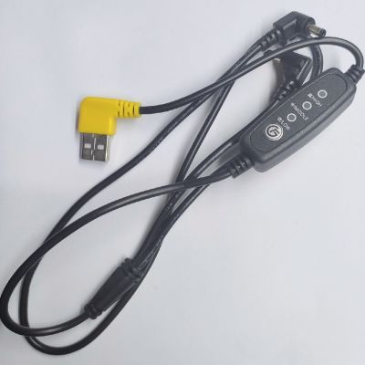 加粗5V可调速三档USB开关线空调服风扇衣服配件电源连接线一拖二