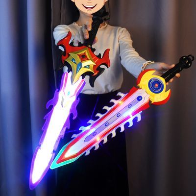 新款儿童宝剑玩具闪光激光王者圣剑荣耀电动发光塑料七彩声光男孩
