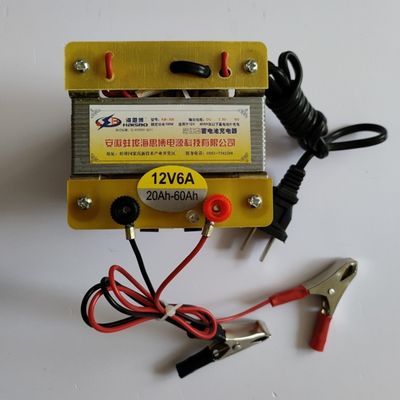 纯铜12V45Ah蓄电池充电器耐用型电动车单个电瓶充电器老式充电器