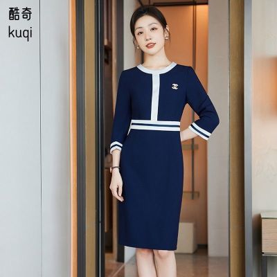 高级感职业连衣裙女职场OL通勤女神范穿搭上班面试工作服显瘦工装