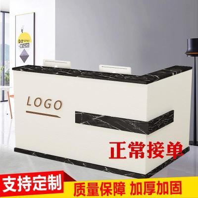 收银台简约现代小型转角美容院服装店铺柜台公司前台接待吧台桌子
