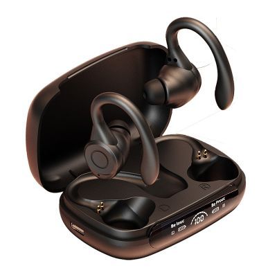 新款挂耳式Y7无线蓝牙耳机运动跑步专用私模带数显超长待机商务