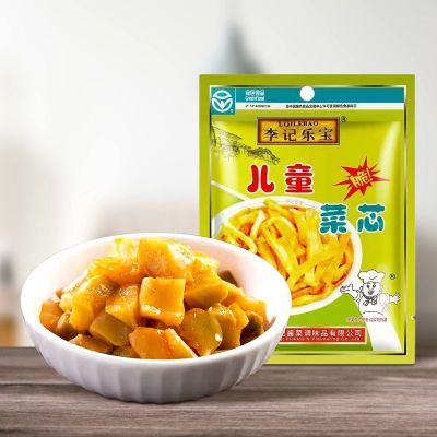 李记乐宝儿童菜芯150g80g下饭菜微辣榨菜老牌子独立包装袋装即食