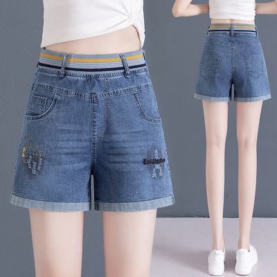 破洞牛仔短裤女夏季2024年新款高腰网红辣妹性感ins潮a字