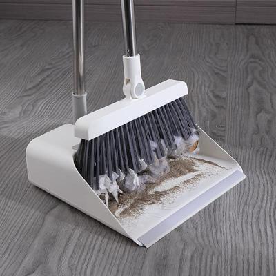 日本扫把簸箕套装家用不粘头发多功能折叠可站立软毛塑料笤帚