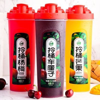 动康拎桶果汁网红饮料大瓶浓缩芒果汁杨梅汁车厘子