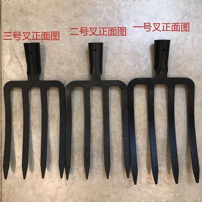 精品实心锰钢加厚辊锻一体叉农用起粪挖红薯挖葱挖姜四齿翻地钢叉
