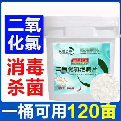 二氧化氯泡腾片水产养殖鱼虾蟹池塘杀菌消毒水库鱼塘鱼用消毒剂